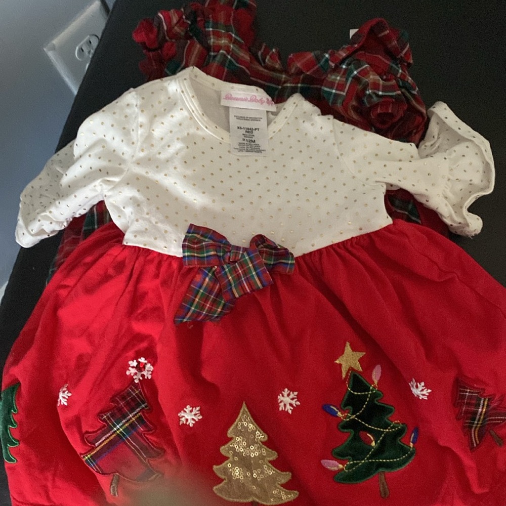 Red Plaid Ruffle Dress - Picture 4 of 5